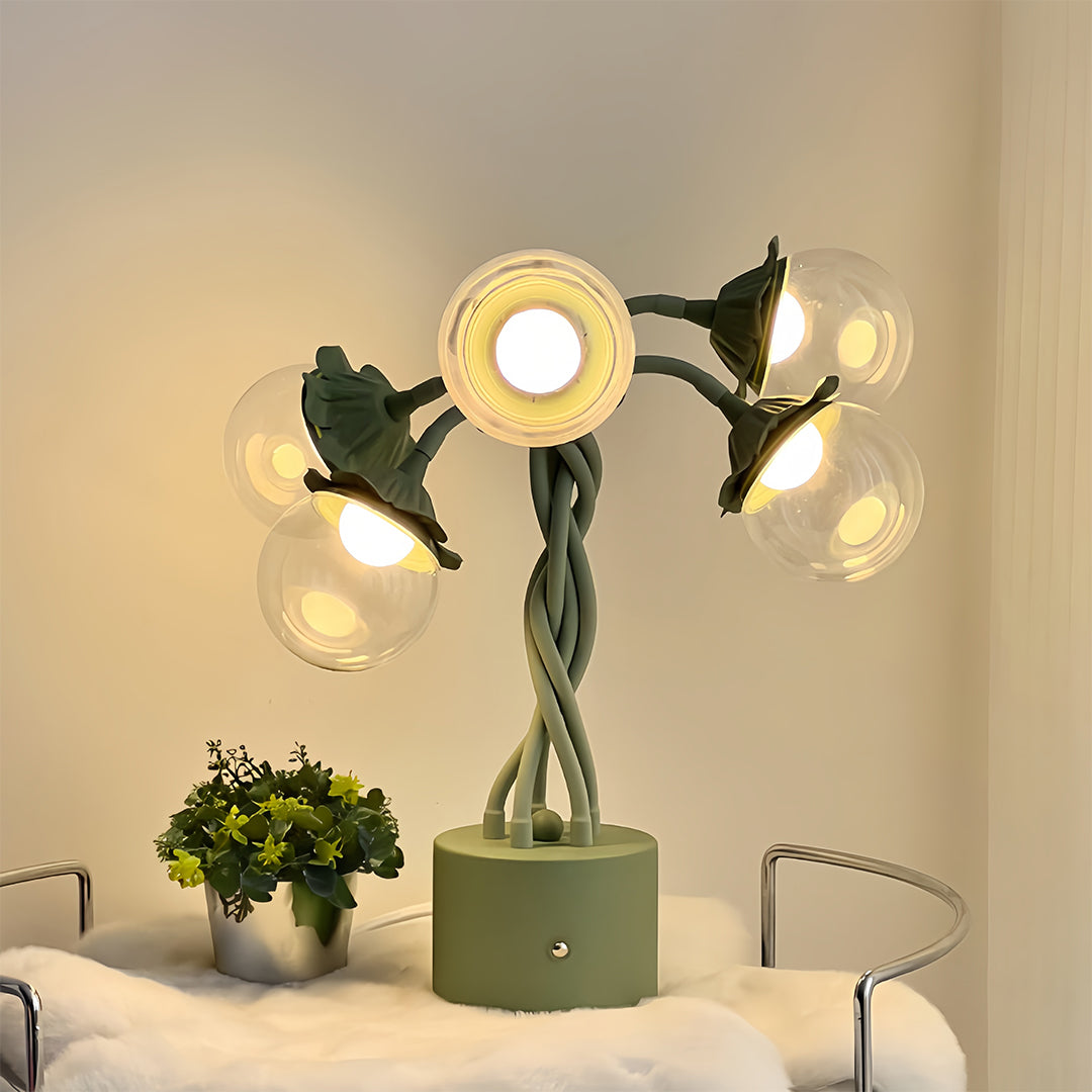 Bubble Table Lamp with Adjustable Stems – French Country LED Accent Light