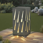 Modern Perforated Bollard Light for Outdoor Landscape Illumination