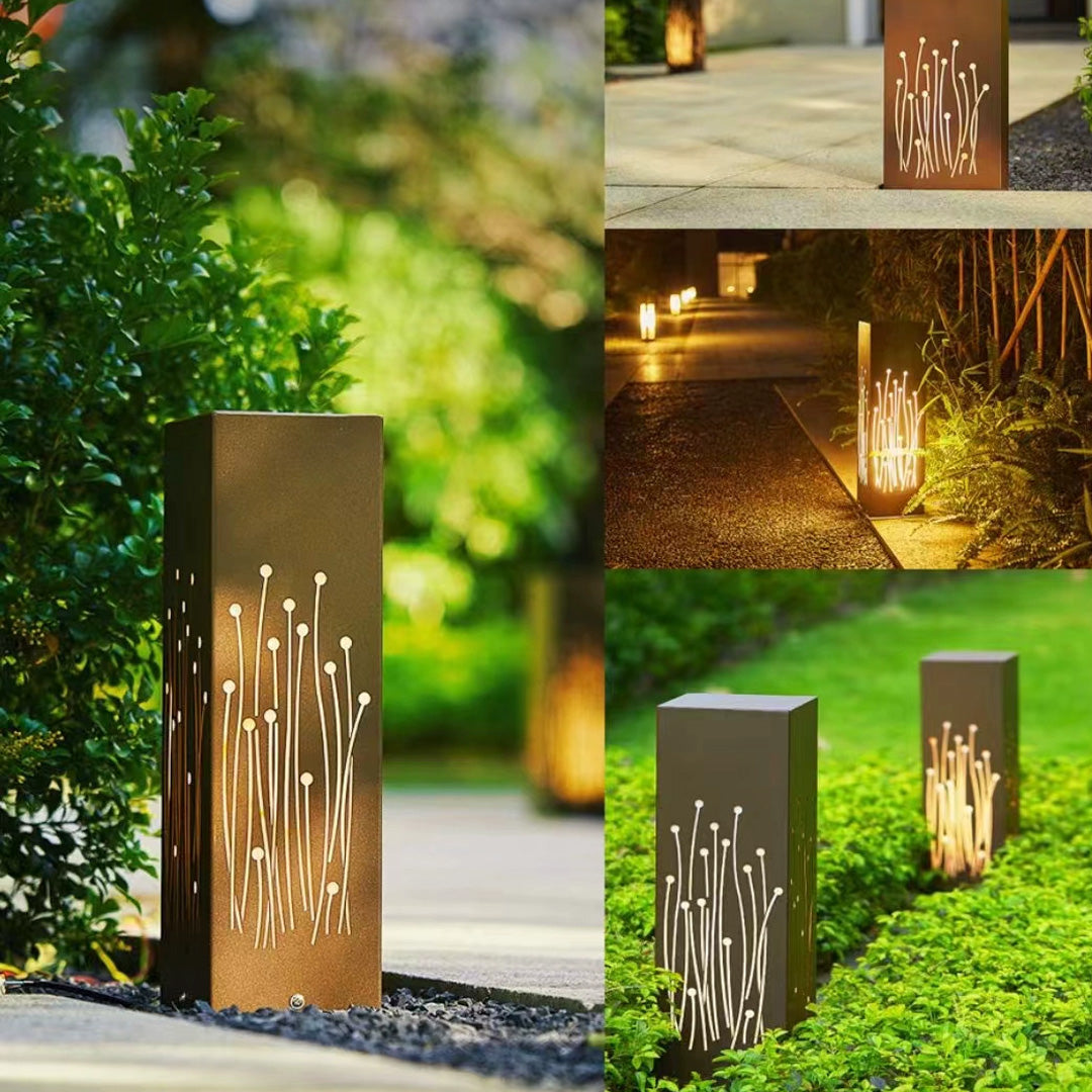 Modern Aluminum Pathway Bollard Light with Warm LED Glow