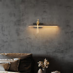 Italian Minimalist Brass LED Wall Sconce with Acrylic Diffuser