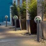 Lumina Frosted Globe Pathway Light — Modern Aluminum LED Bollard for Garden Walkways