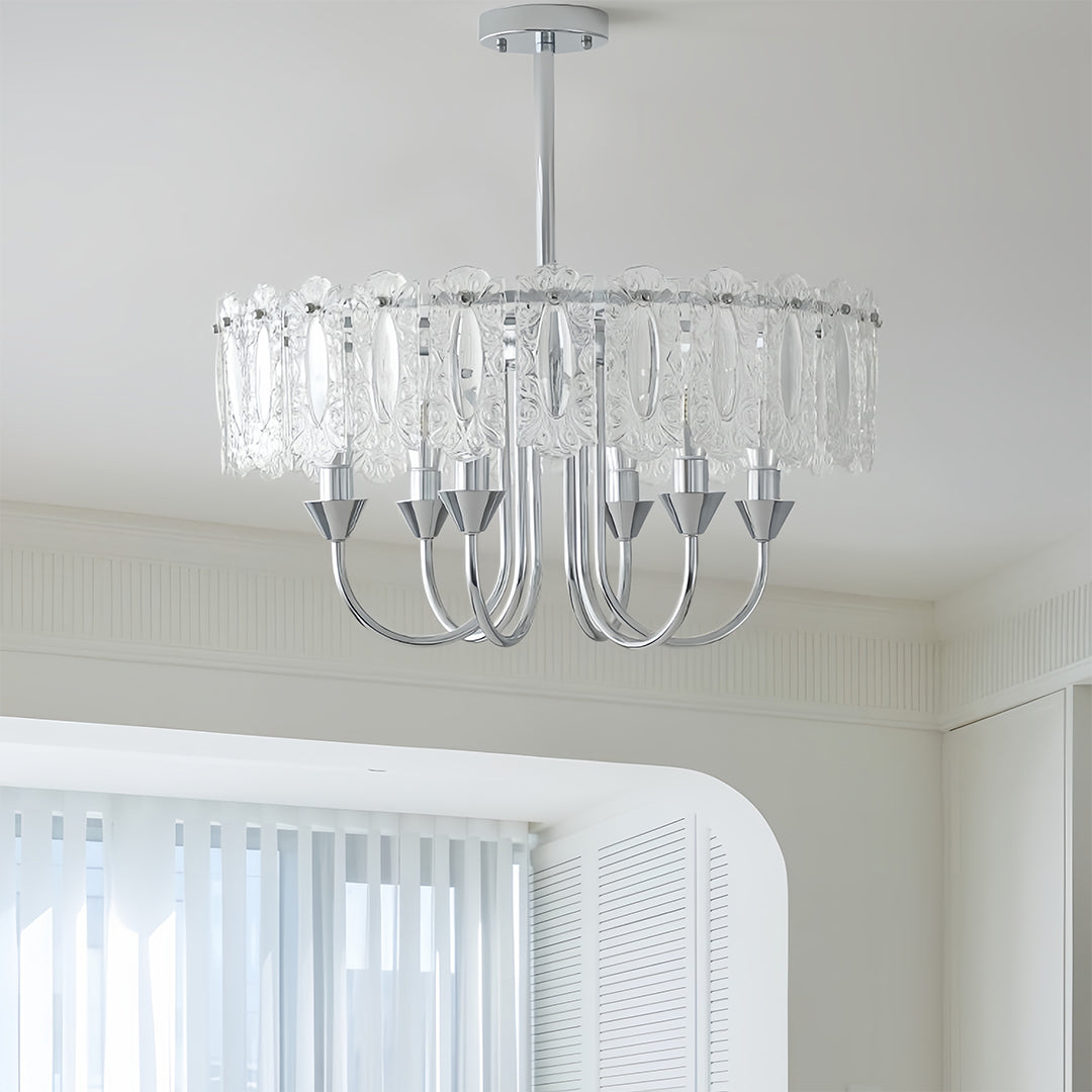 Aurelia Chrome Iron Chandelier — French-Inspired Island Pendant Light