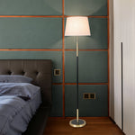 Wrought Iron Floor Lamp with Fabric Shade – Vintage Country Style