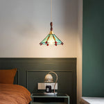 Ripple Glass Pendant Light in Copper Finish with Adjustable Hanging