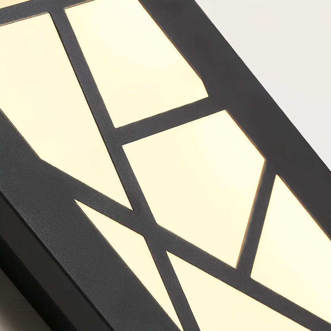 Linear Outdoor Wall Light in Black with Integrated LED, Weatherproof Minimalist Design