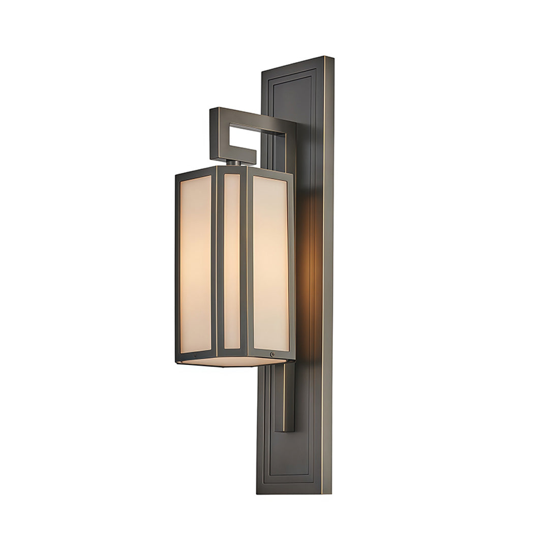 Aurelia Black Brass Wall Sconce with Marble Accent – Modern Retro LED Lighting