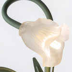 Botanical Bloom Wall Sconce in Sage Green Iron and Clear Glass