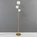 Aurelia Triple Globe Floor Lamp – Modern Sculptural Standing Light in Gold, Black, or White