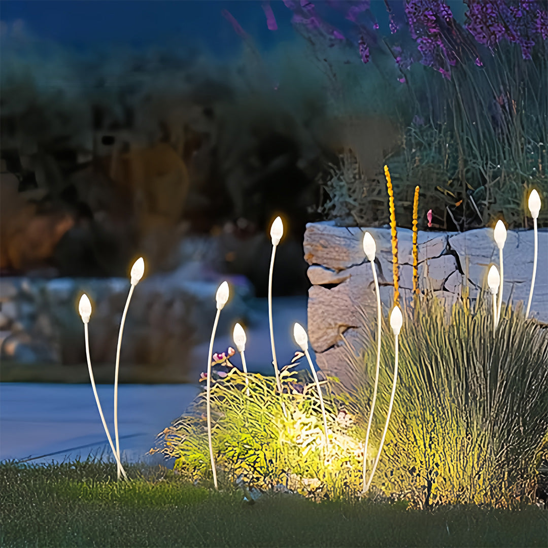 Crystal Bloom LED Landscape Garden Light in White Aluminum