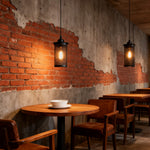 Industrial Iron Pendant Light with Three E27 Bulbs, Adjustable Chain