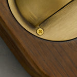 Artisan Wooden Wall Sconce with Brass Accents – Vintage Medieval Design