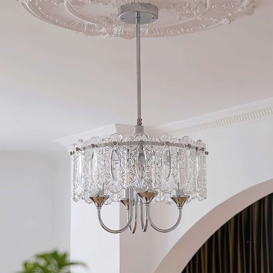 Aurelia Chrome Iron Chandelier — French-Inspired Island Pendant Light