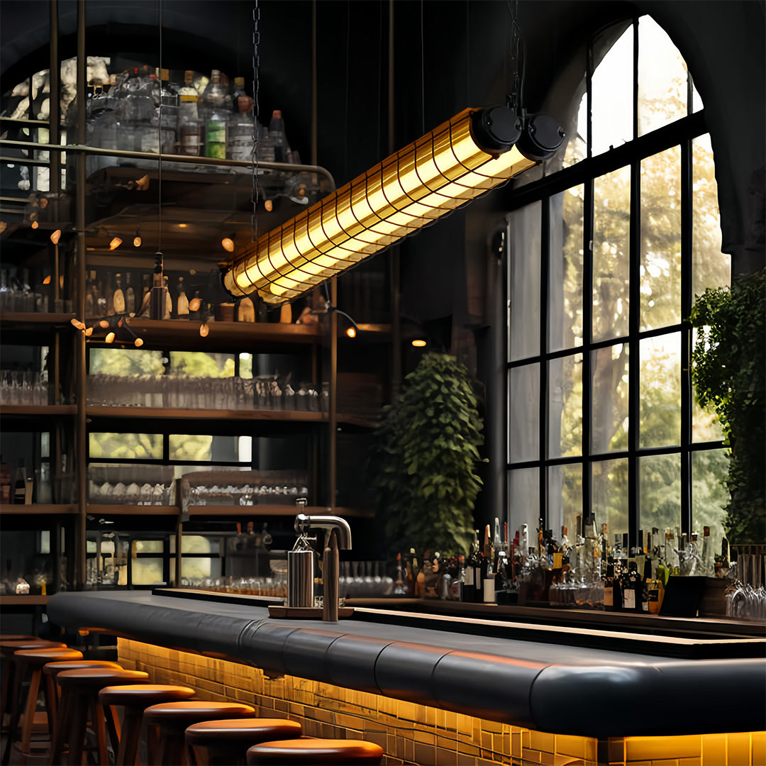 Linear LED Pendant Light with Vintage Industrial Design