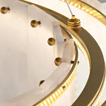 Luxury Cloud Stone Brass Chandelier | Modern Designer Ceiling Light