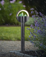 Lumina Frosted Globe Pathway Light — Modern Aluminum LED Bollard for Garden Walkways