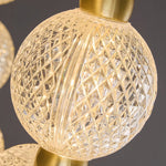 Aurelia Round Glass LED Chandelier for Modern Kitchen Island