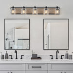 Nordic Geometric Linear Wall Sconce with Multi-Light Iron Frame