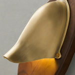 Artisan Wooden Wall Sconce with Brass Accents – Vintage Medieval Design