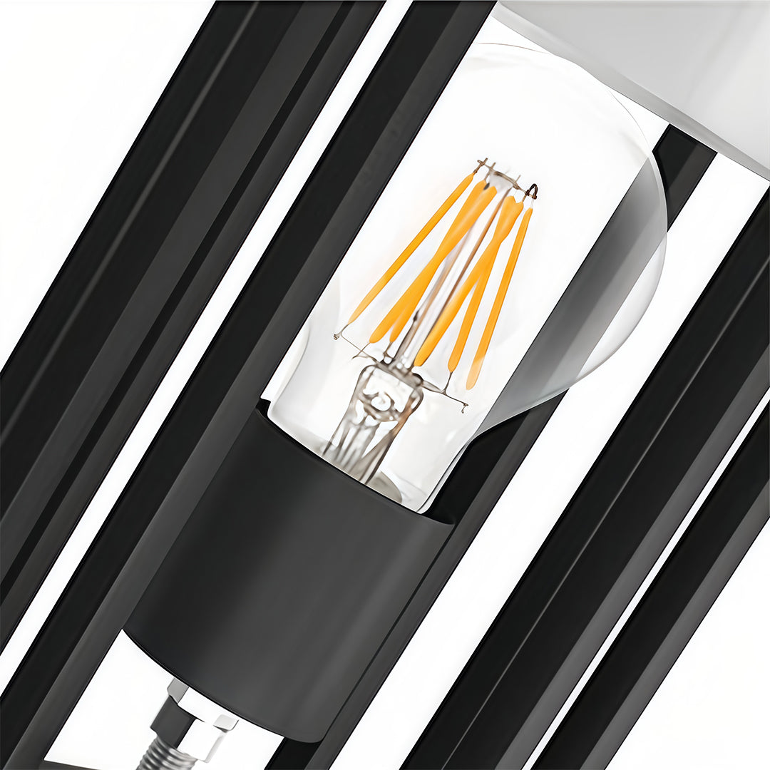 Retro Black Aluminum Bollard Path Lights with Frosted Glass for Garden Walkways