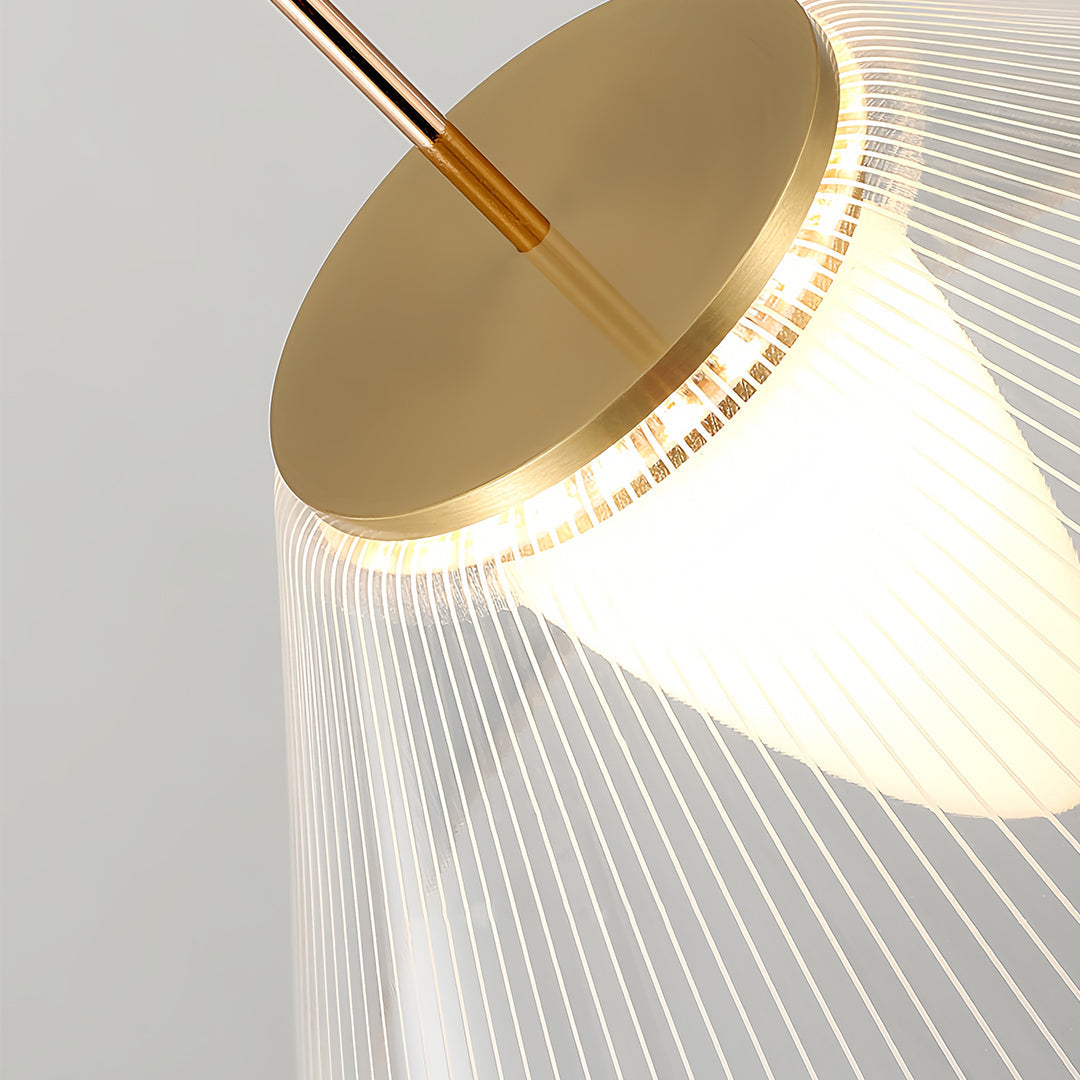 Spectrum Clear Glass Pendant Light for Kitchen Island, Modern LED Hanging Lamp