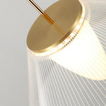 Spectrum Clear Glass Pendant Light for Kitchen Island, Modern LED Hanging Lamp