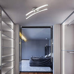 Aura Dual LED Semi Flush Mount Ceiling Light with Rotating Strips