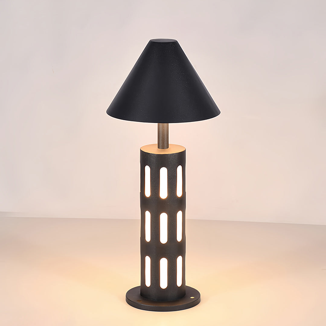 Industrial Perforated Cylindrical Bollard Light for Pathways
