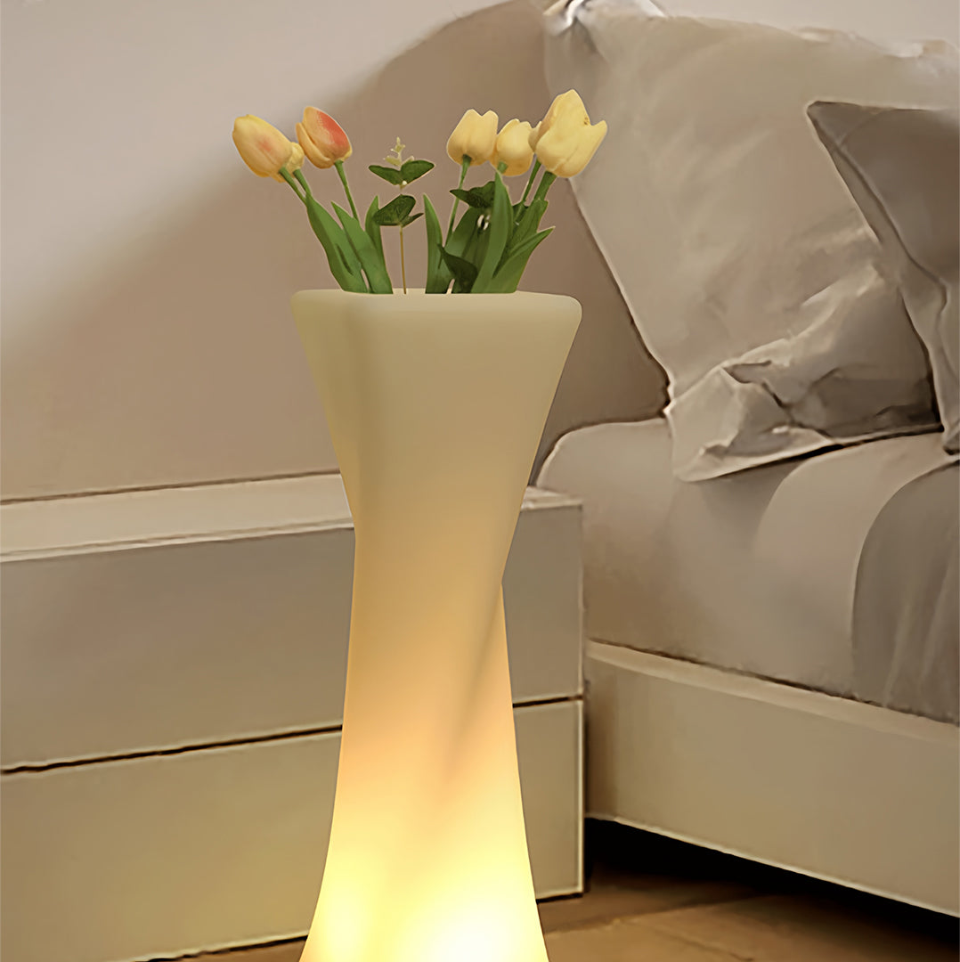 Nordic Illuminated Planter with Integrated LED Ambient Glow
