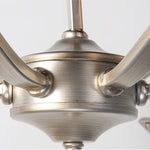 Crystal Candlestick Chandelier with Silver Iron Frame