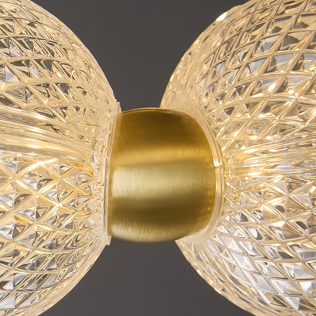 Aurelia Round Glass LED Chandelier for Modern Kitchen Island