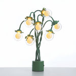 Verdant French Floral Table Lamp with Seven Hand-Bent Iron Branches