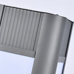 Industrial Square Path Light – Black Die-Cast Aluminum Bollard for Garden Walkways