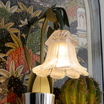 Melt Scented Wax Table Lamp in Vintage Green with Clear Glass Shade
