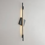 Sculptural Linear LED Wall Sconce in Brass and Acrylic