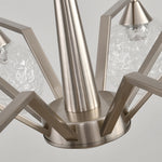 Sputnik Semi Flush Ceiling Light in Sand Nickel with Glass Shades