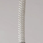 Linear LED Ceiling Light in Black with Woven Fiber Accents