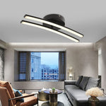 Aura Dual LED Semi Flush Mount Ceiling Light with Rotating Strips