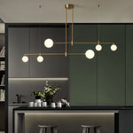 Bubble Glass Pendant Light in Brass for Modern Dining and Kitchen Island