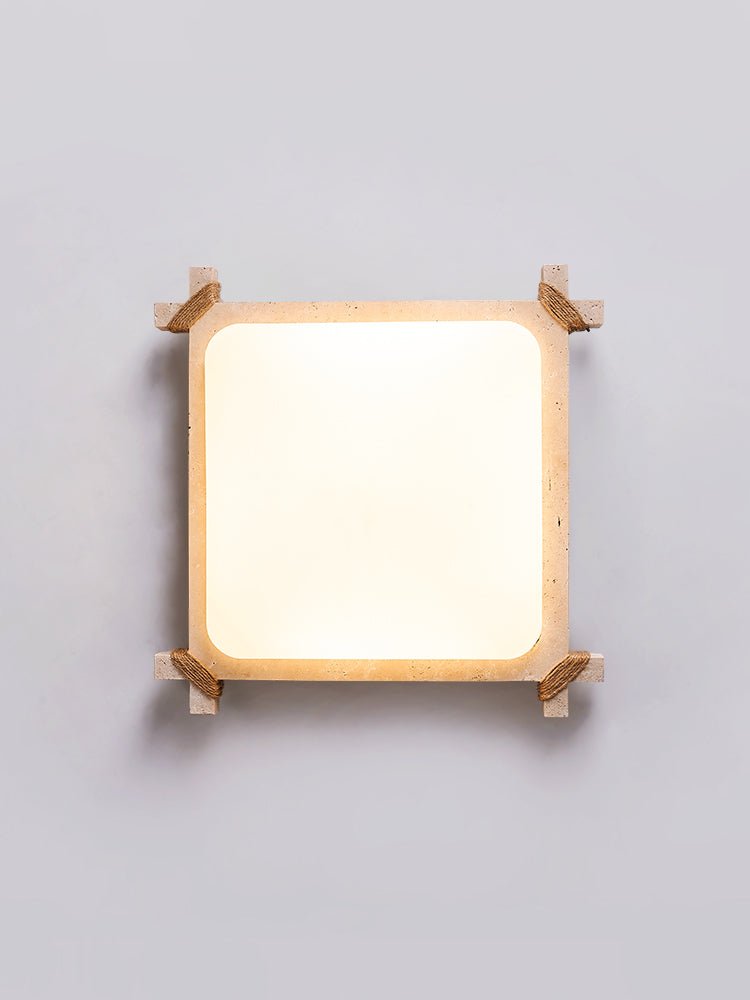 Xavren Travertine LED Flush Mount Ceiling Light for Modern Interiors