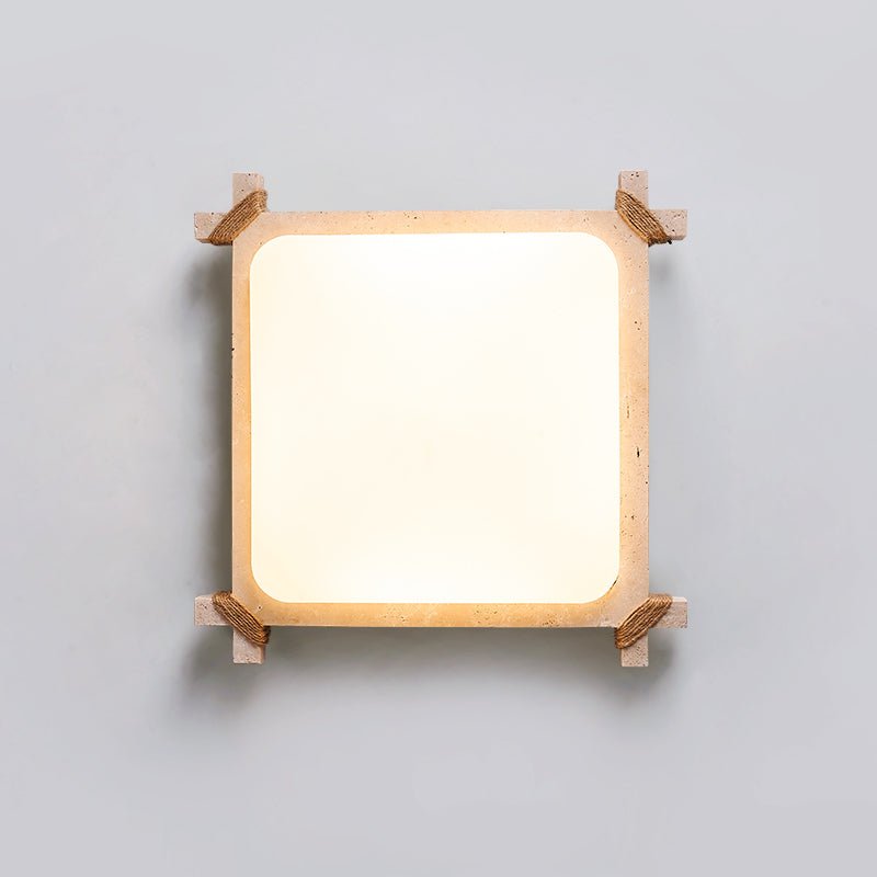 Xavren Travertine LED Flush Mount Ceiling Light for Modern Interiors