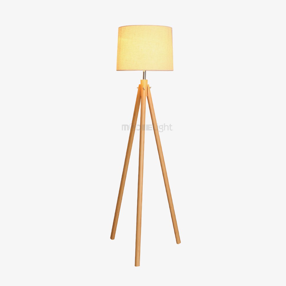 York Tripod Wooden Floor Lamp