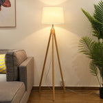 York Tripod Wooden Floor Lamp