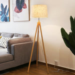York Tripod Wooden Floor Lamp