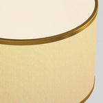 22 Inch 1 Light Golden Faux Silk And Brass Geometric Table Lamp