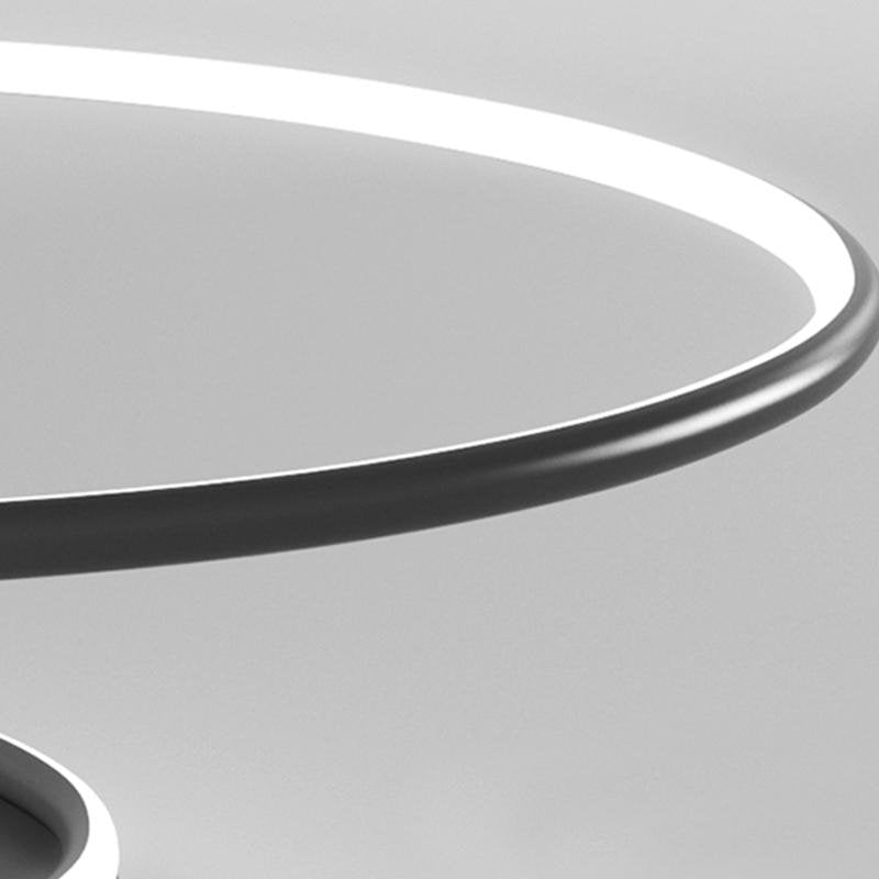 16 Inch Sleek Wire Inspired Circular Modern Led Semi Flush Mount Ceiling Light