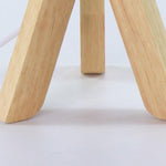 15 Inch Wood Modern Tripod Table Lamp