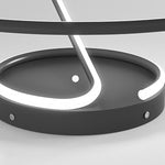 16 Inch Sleek Wire Inspired Circular Modern Led Semi Flush Mount Ceiling Light