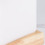 Small House LED Table Lamp in Natural Wood and Frosted Glass for Kids' Rooms