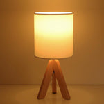 15 Inch Wood Modern Tripod Table Lamp