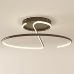 16 Inch Sleek Wire Inspired Circular Modern Led Semi Flush Mount Ceiling Light